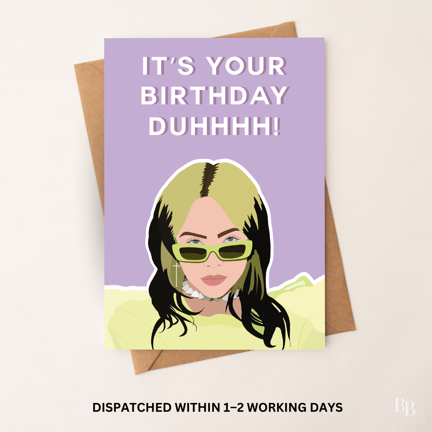 Billie Eilish Birthday Card