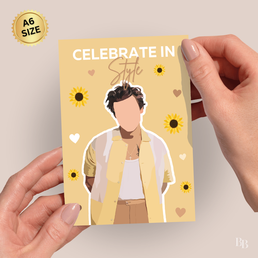 Celebrate In Style Harry Styles Birthday Card