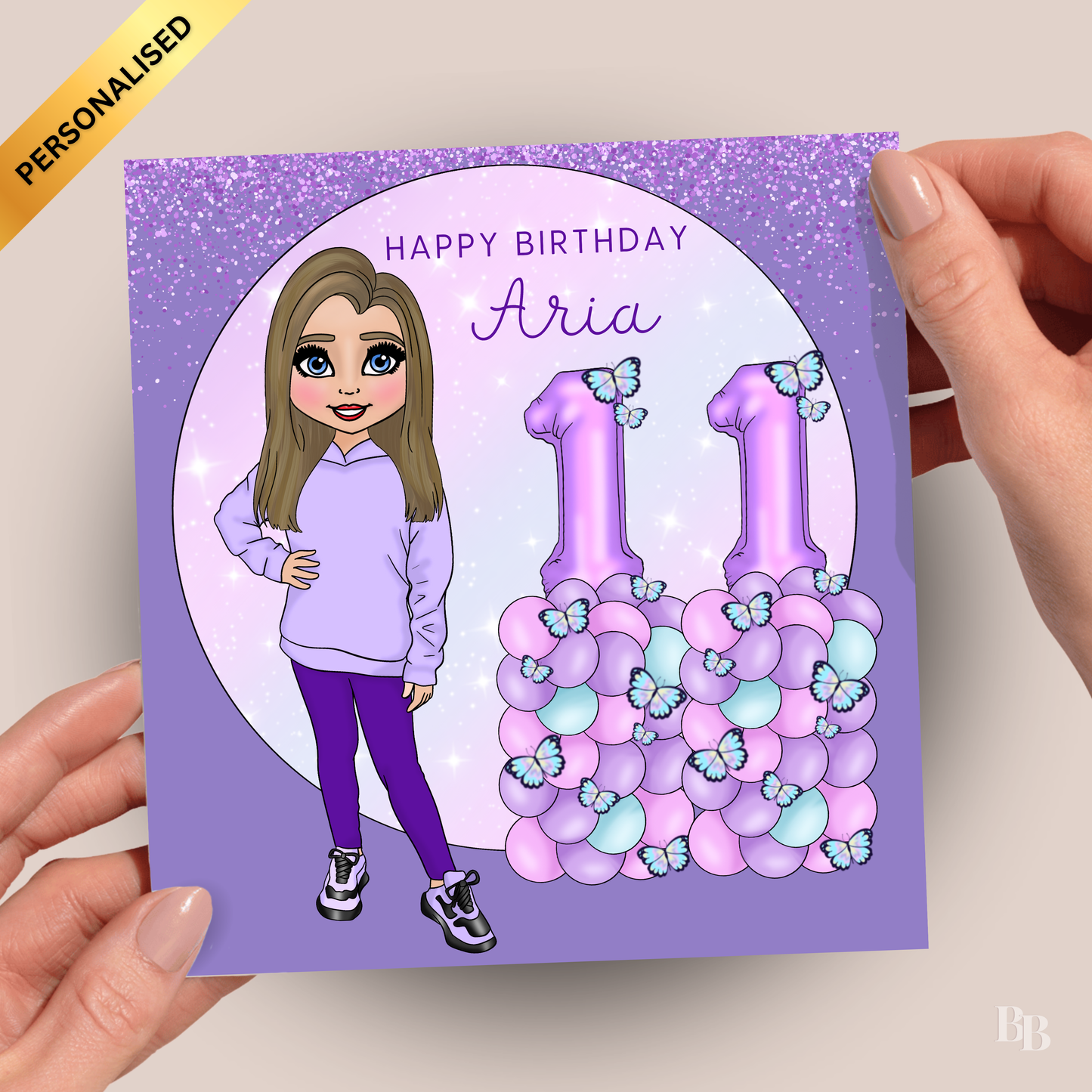 Personalised Butterfly Birthday Card