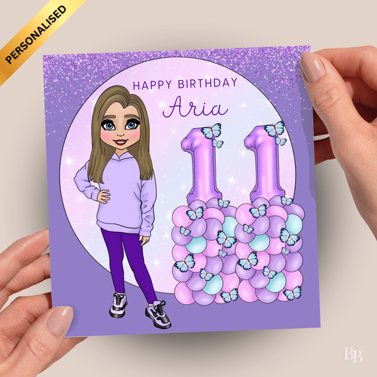 Personalised Butterfly Birthday Card
