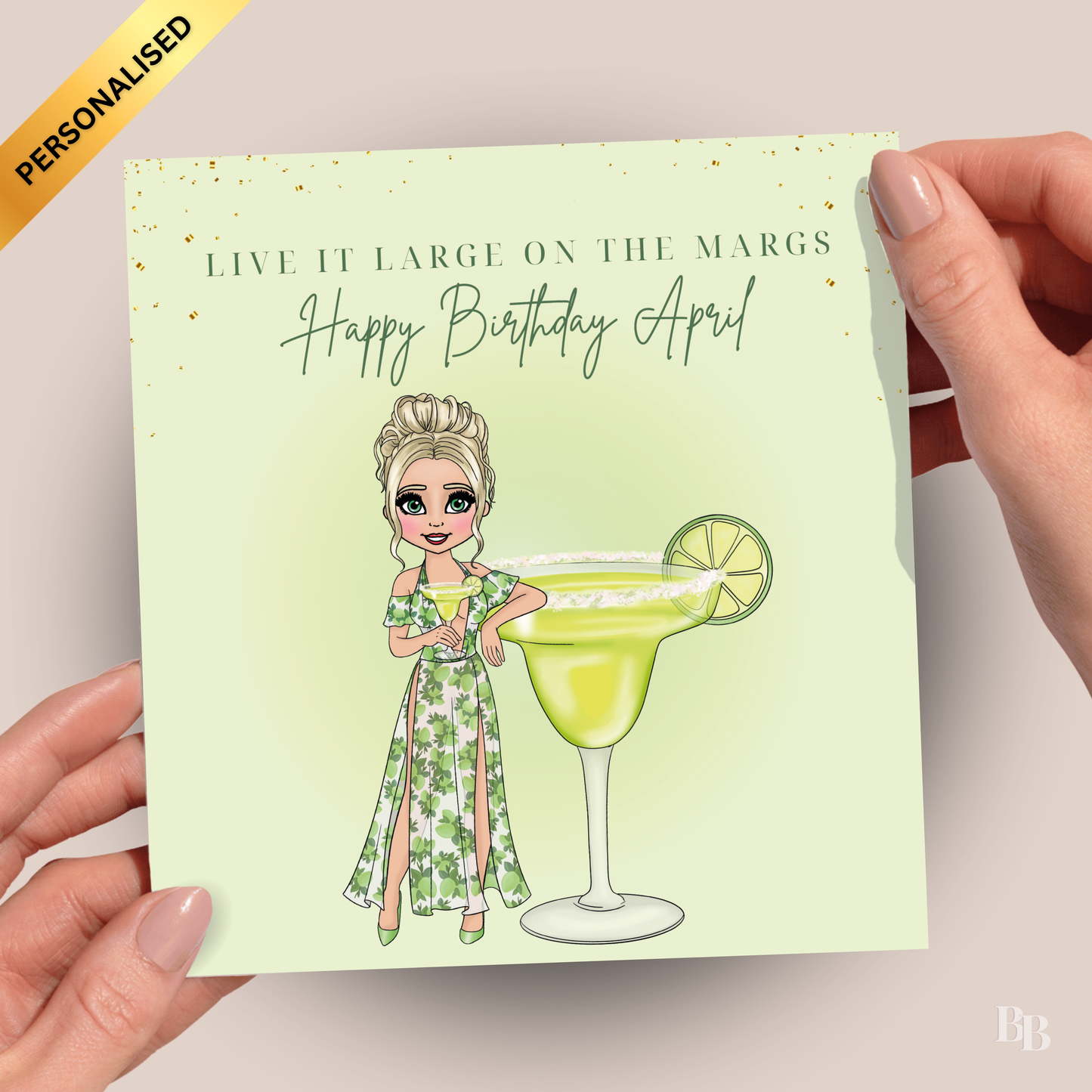 Personalised Margarita Birthday Card