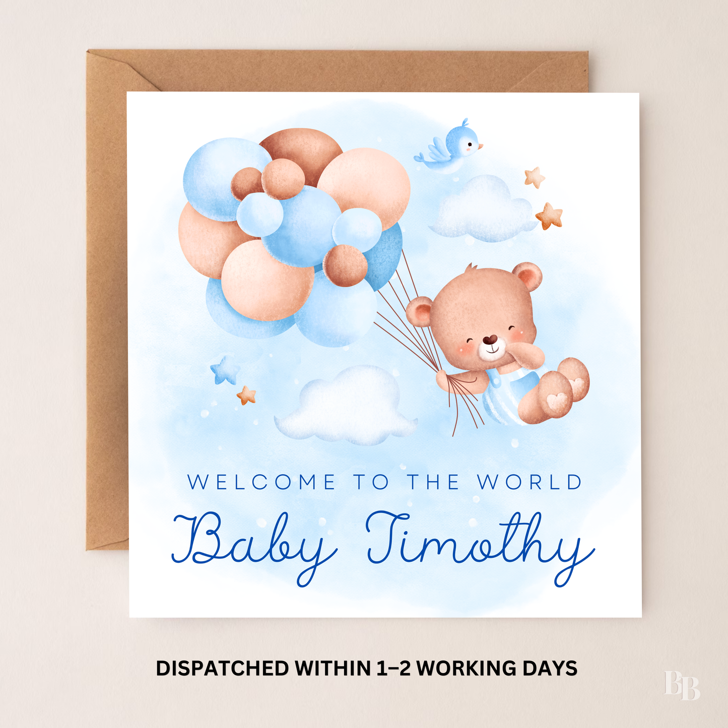 Personalised Welcome To The World Baby Boy Card