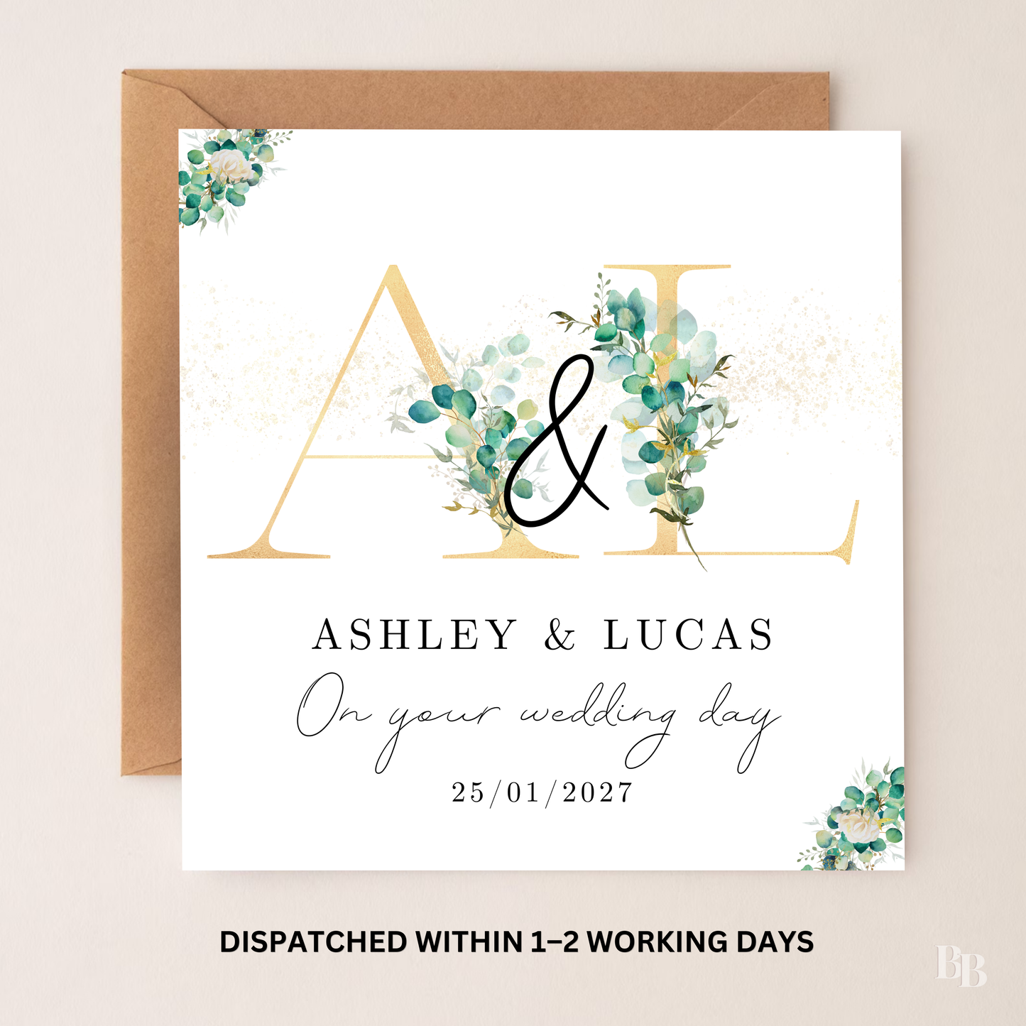 Personalised Couple Name Wedding Card