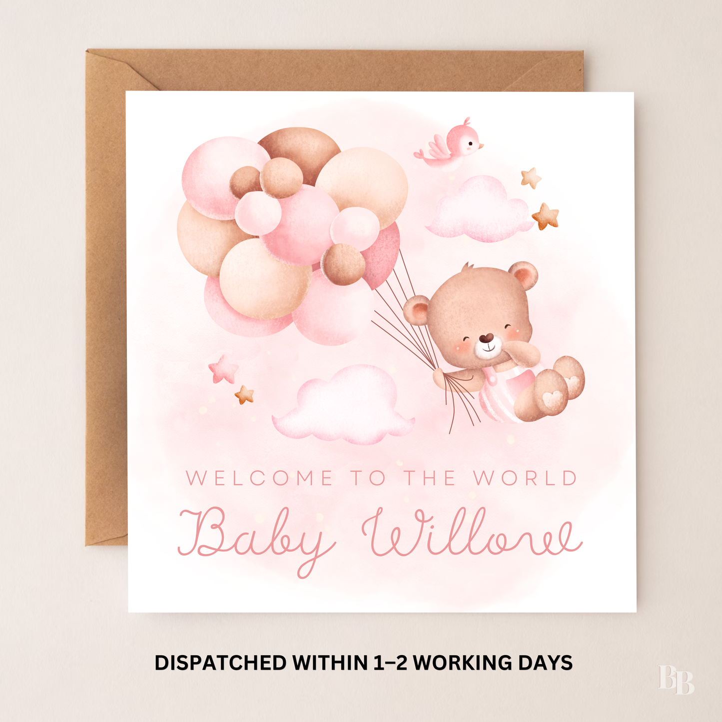 Personalised Welcome To The World Baby Girl Card