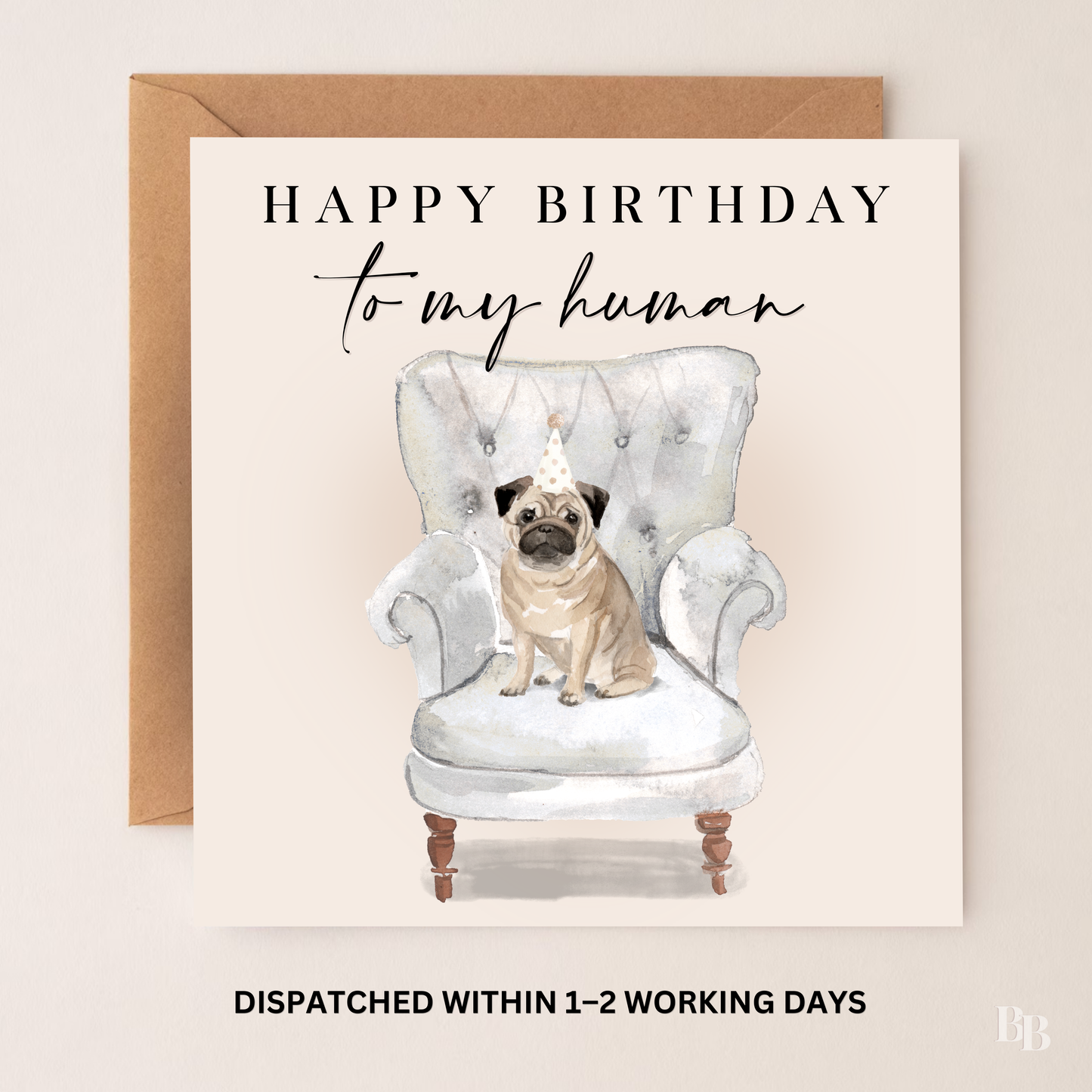 Personalised Happy Birthday To My Human Birthday Card