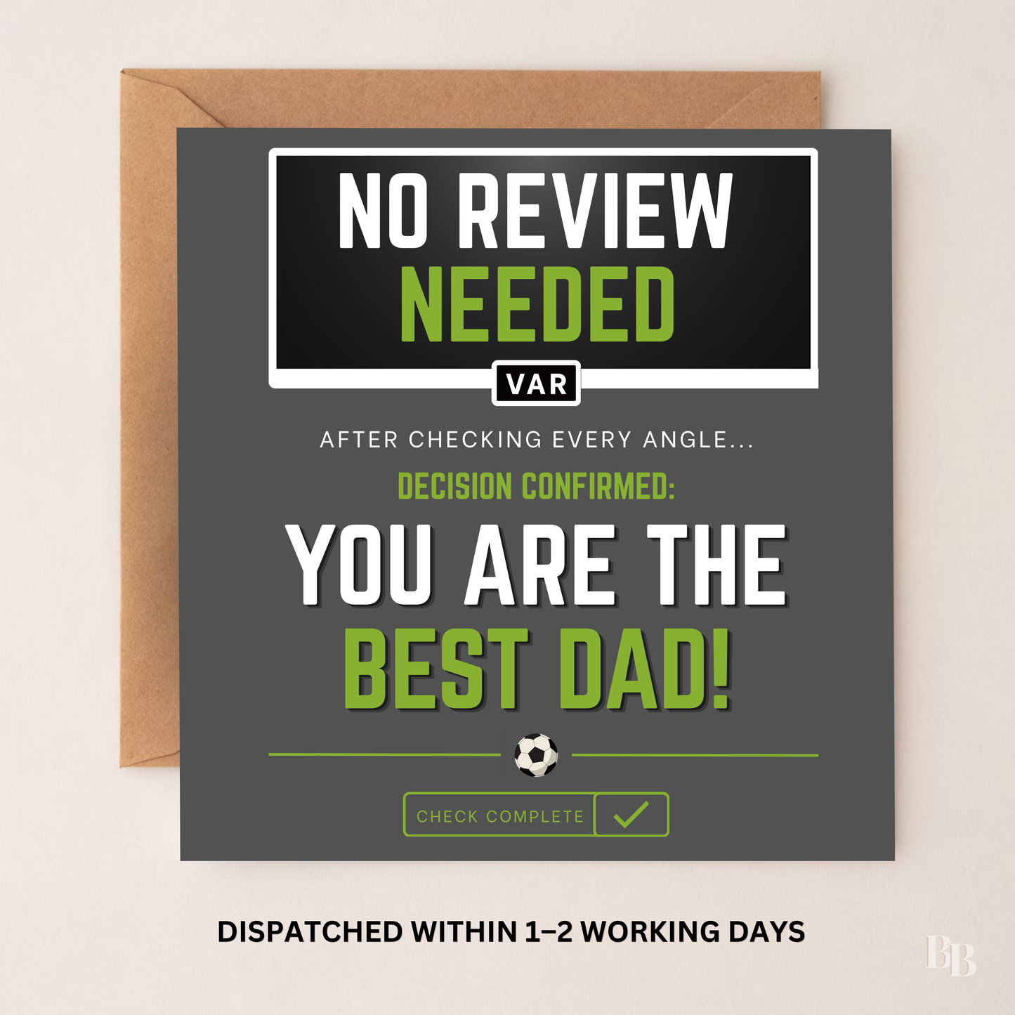 Football VAR Father's Day Card