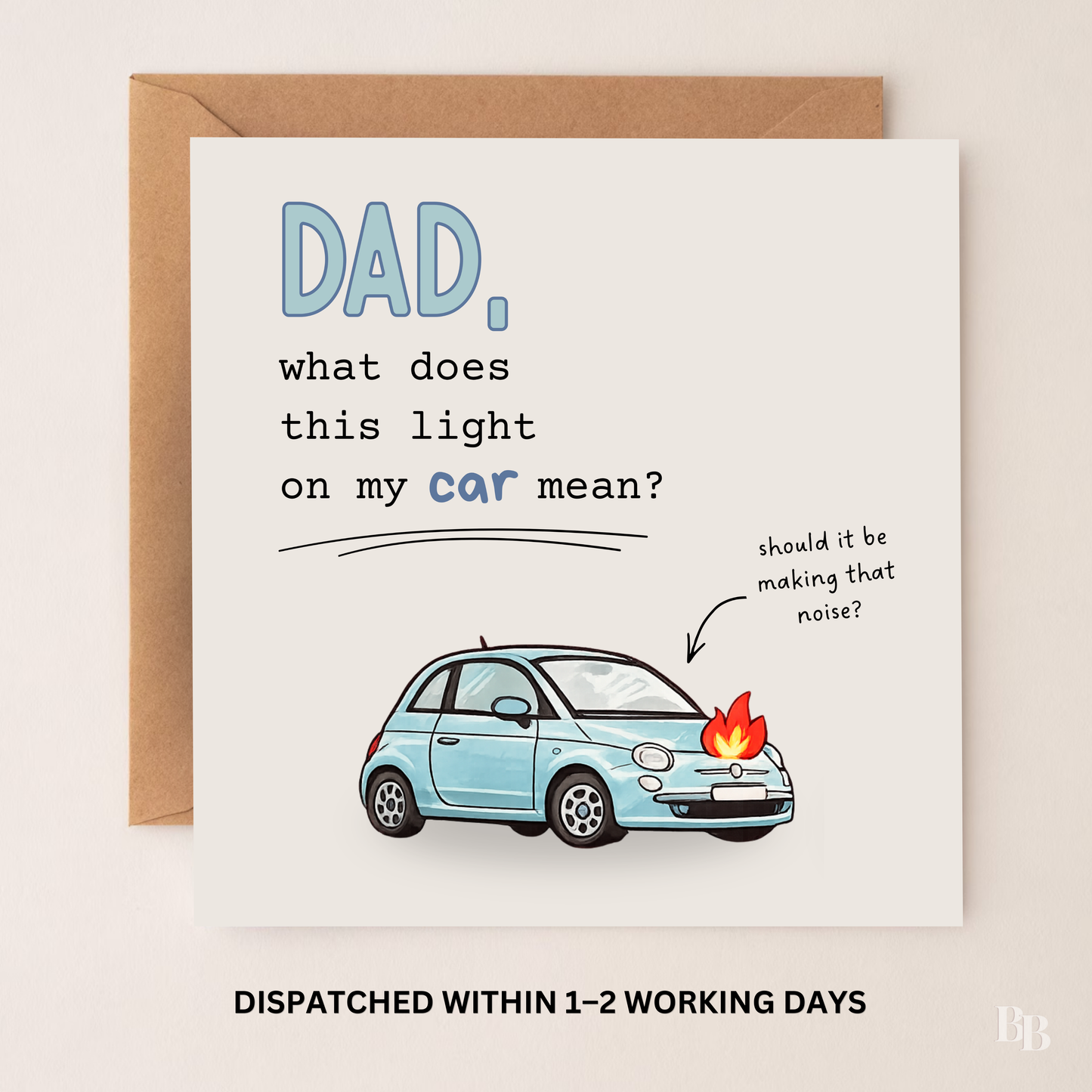Car Trouble Father's Day Card