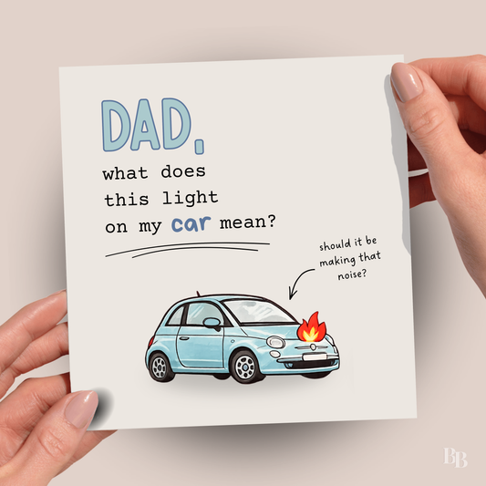 Car Trouble Father's Day Card