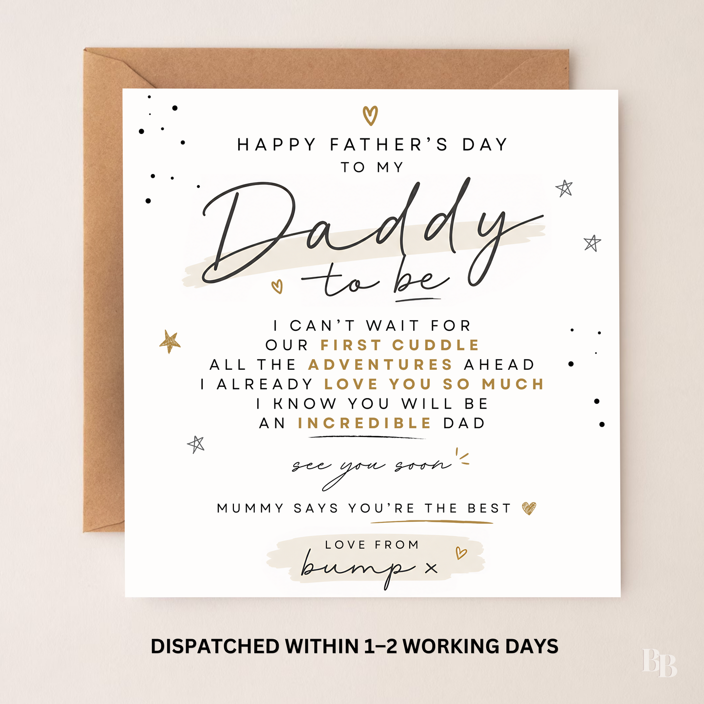 First Father's Day From Bump Card