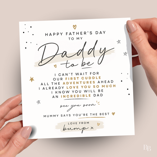 First Father's Day From Bump Card