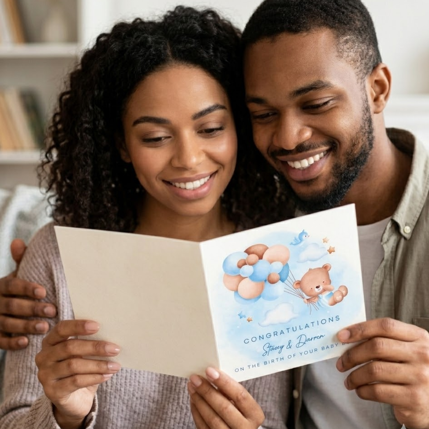 Personalised Congratulations New Parents Boy Card