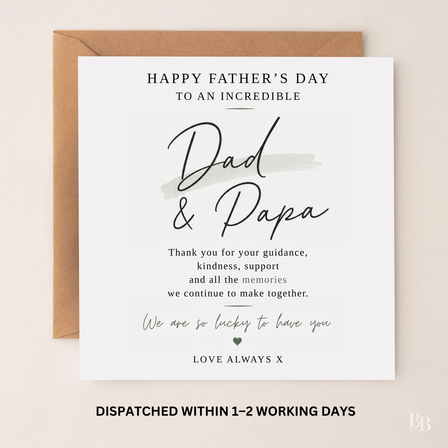 Dad & Papa Father's Day Card