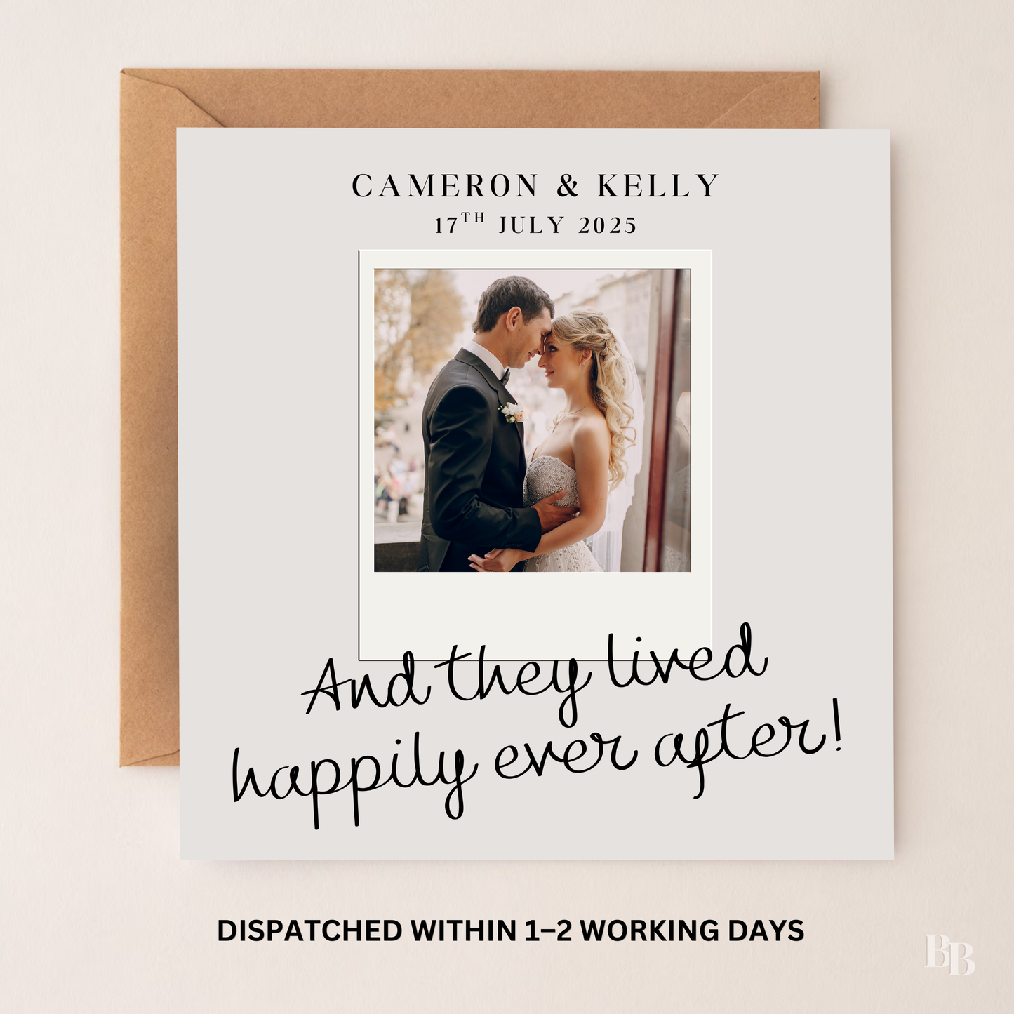 Personalised Wedding Polaroid Photo Card