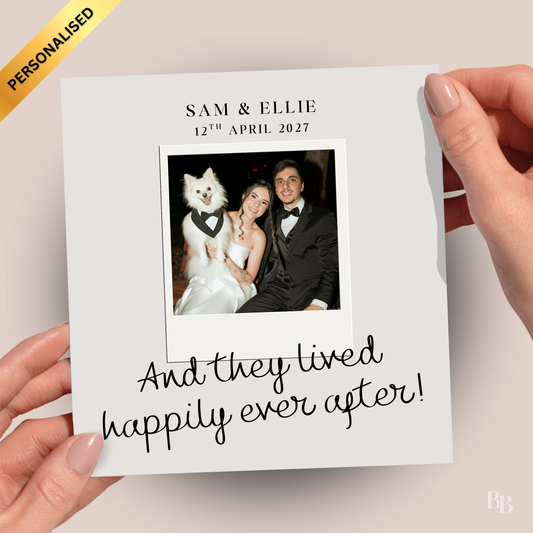 Personalised Wedding Polaroid Photo Card