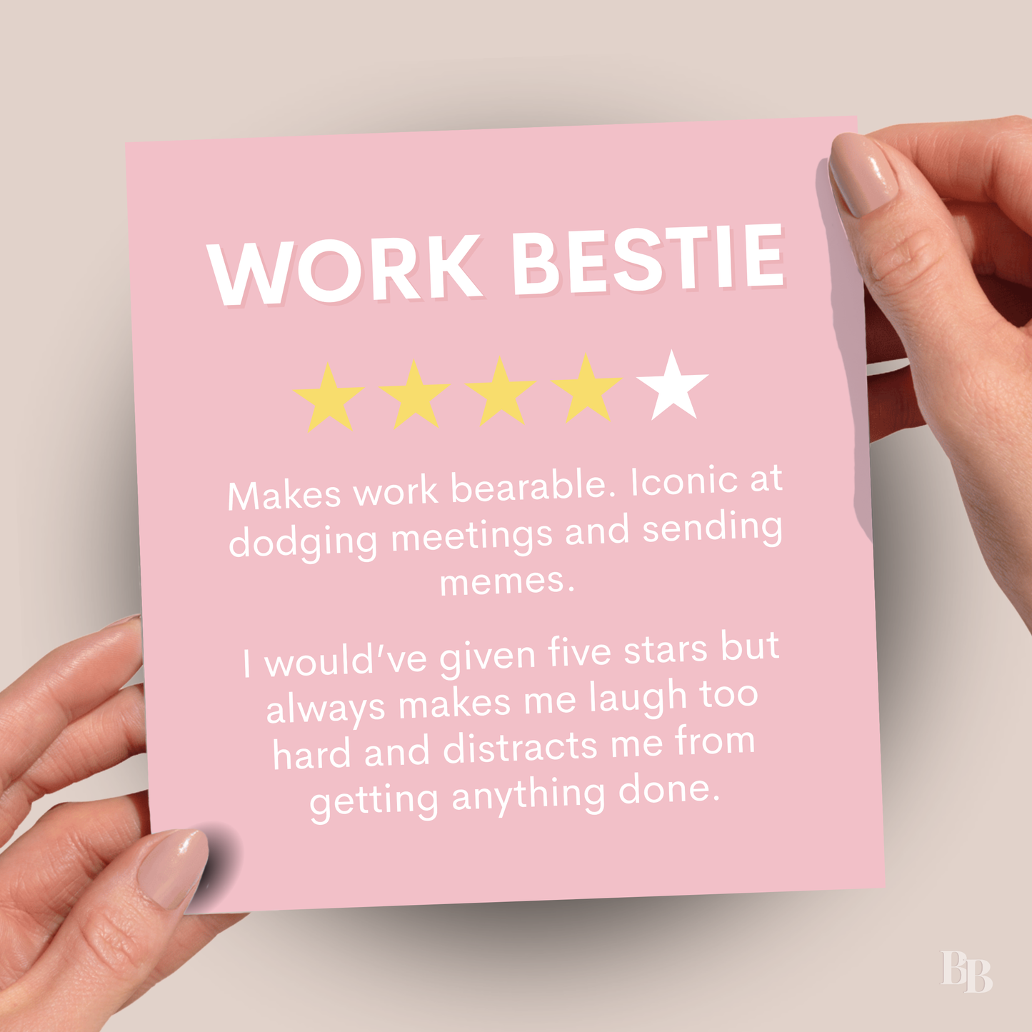 Work Bestie Star Rating Card