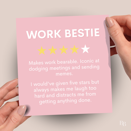 Work Bestie Star Rating Card