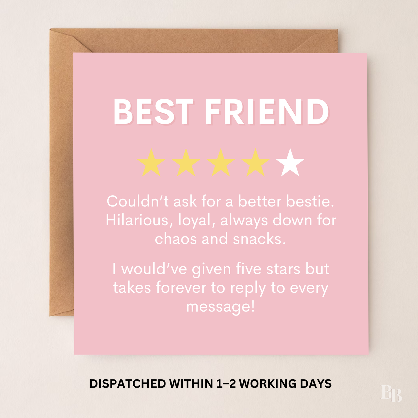 Best Friend Star Rating Card
