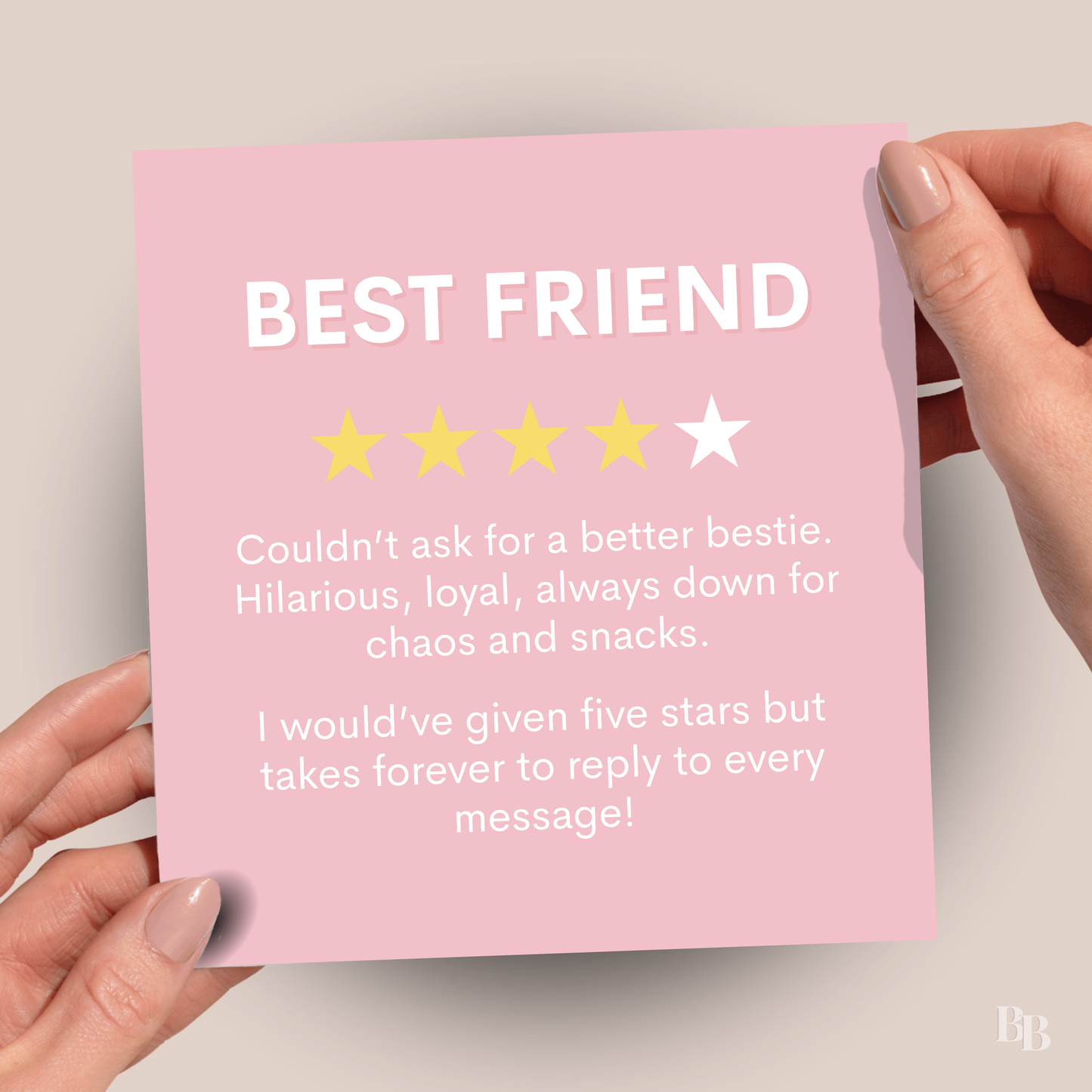 Best Friend Star Rating Card