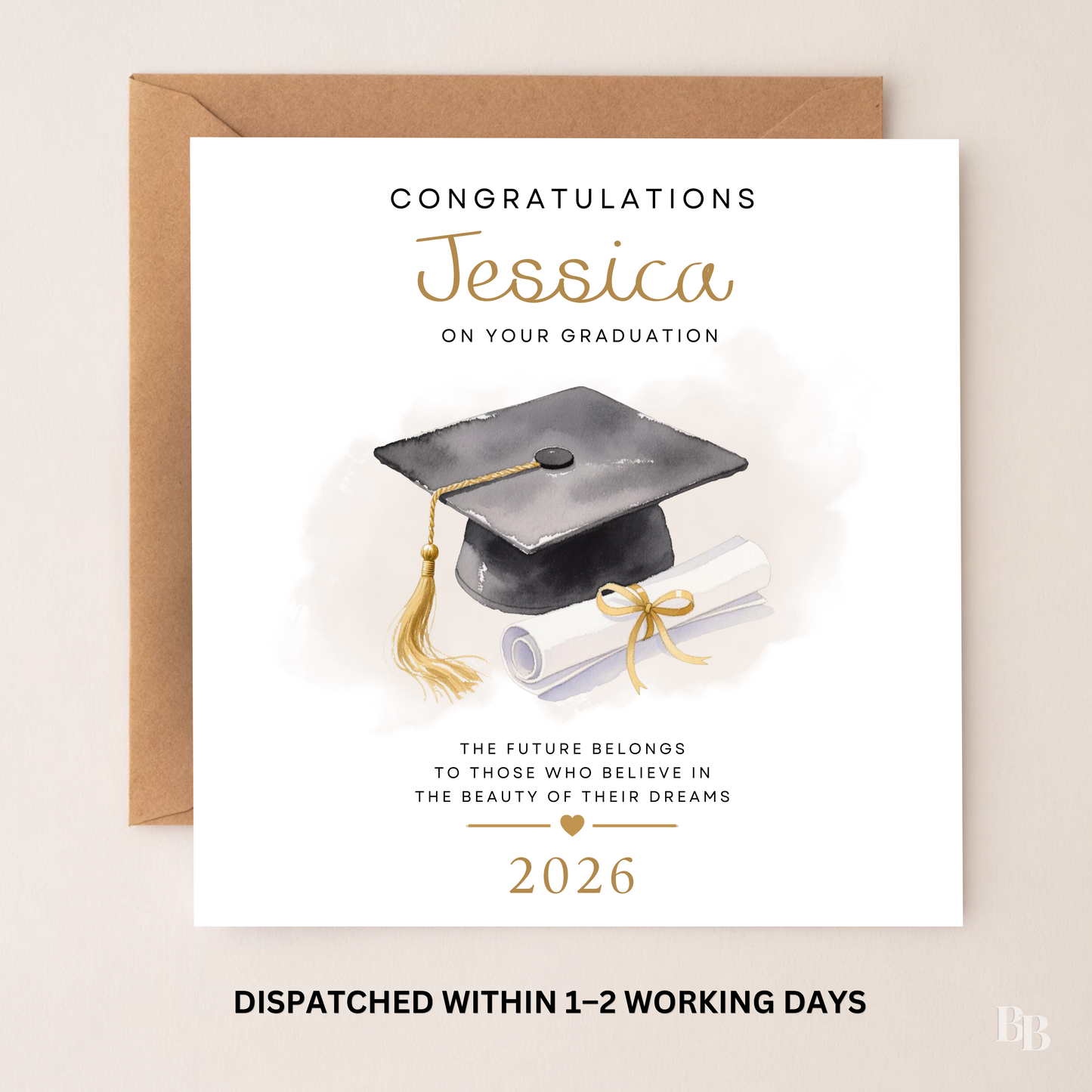 Personalised Congratulations Graduate Name Card