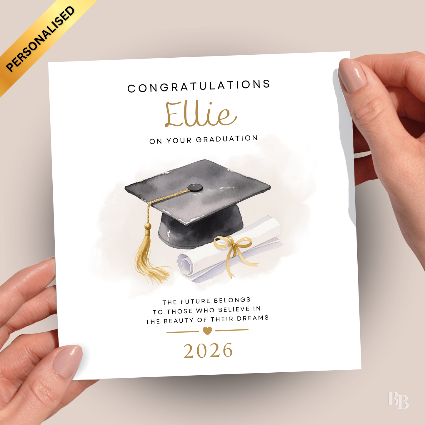 Personalised Congratulations Graduate Name Card