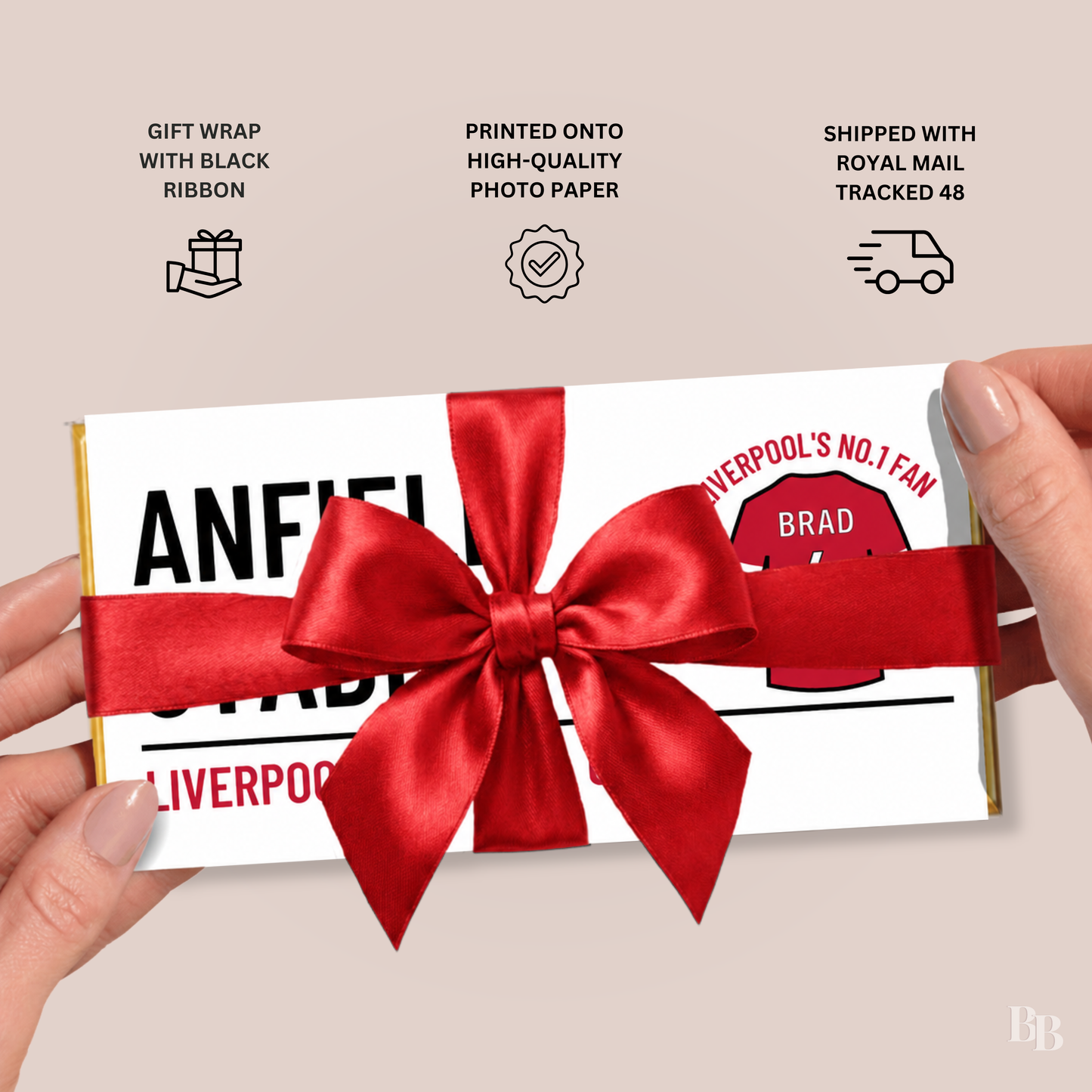 Personalised Liverpool FC No.1 Fan Chocolate Bar