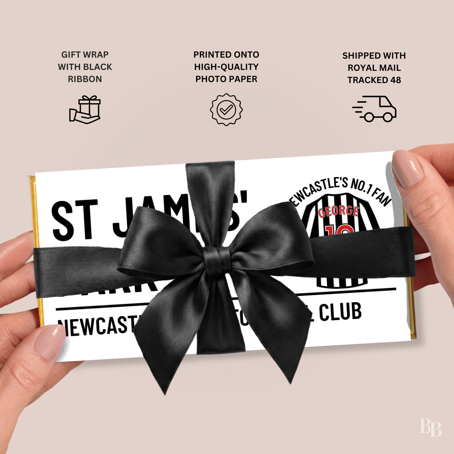 Personalised Newcastle United FC No.1 Fan Chocolate Bar