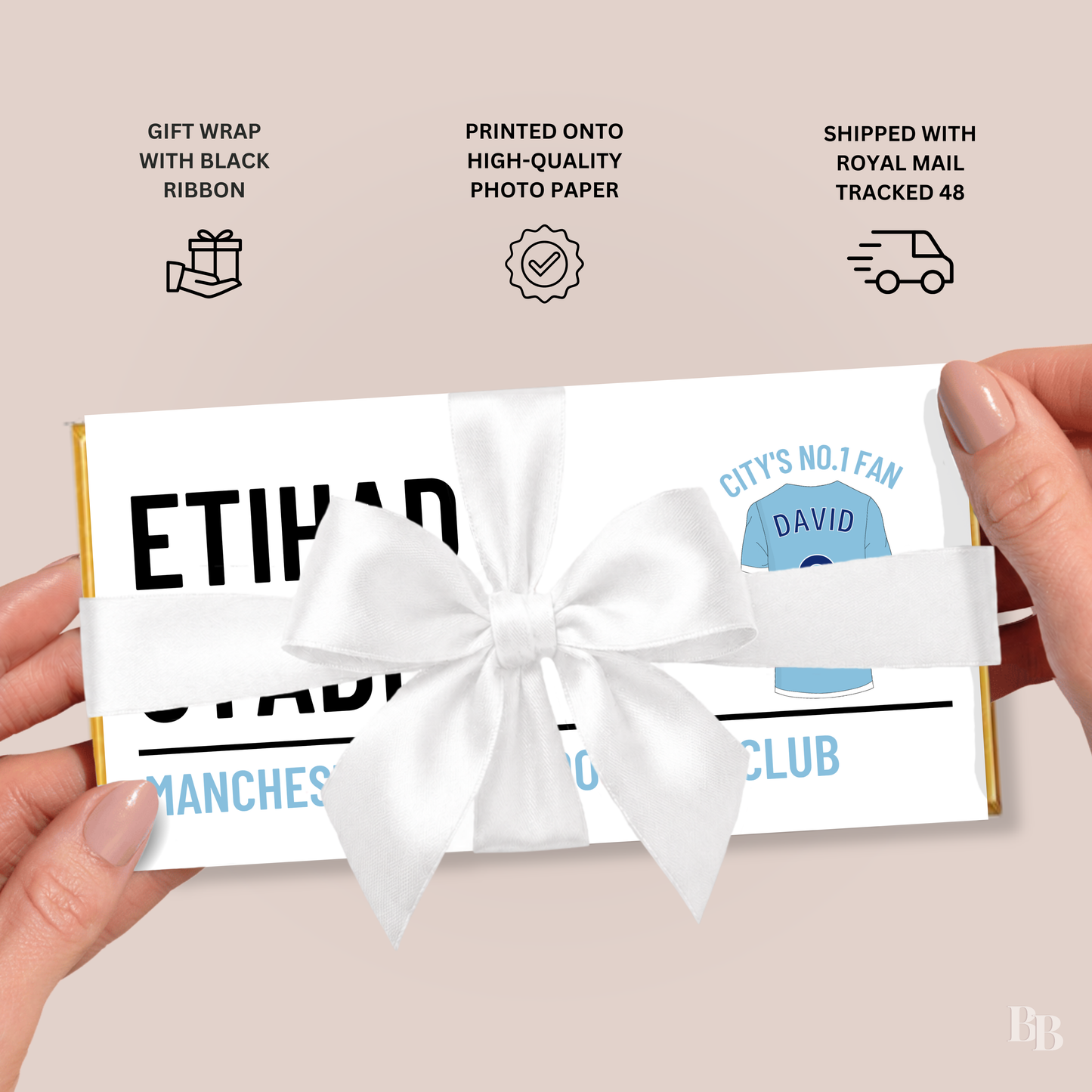 Personalised Manchester City FC No.1 Fan Chocolate Bar