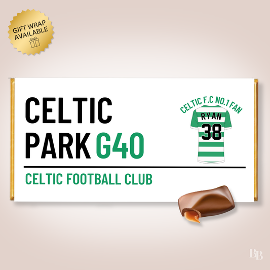 Personalised Celtic FC No.1 Fan Chocolate Bar