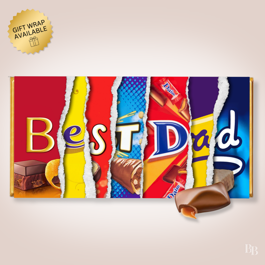 Best Dad Galaxy Caramel Chocolate Bar