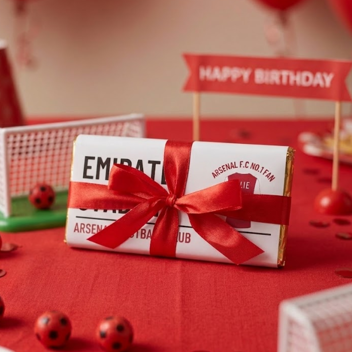 Personalised Arsenal FC No.1 Fan Chocolate Bar