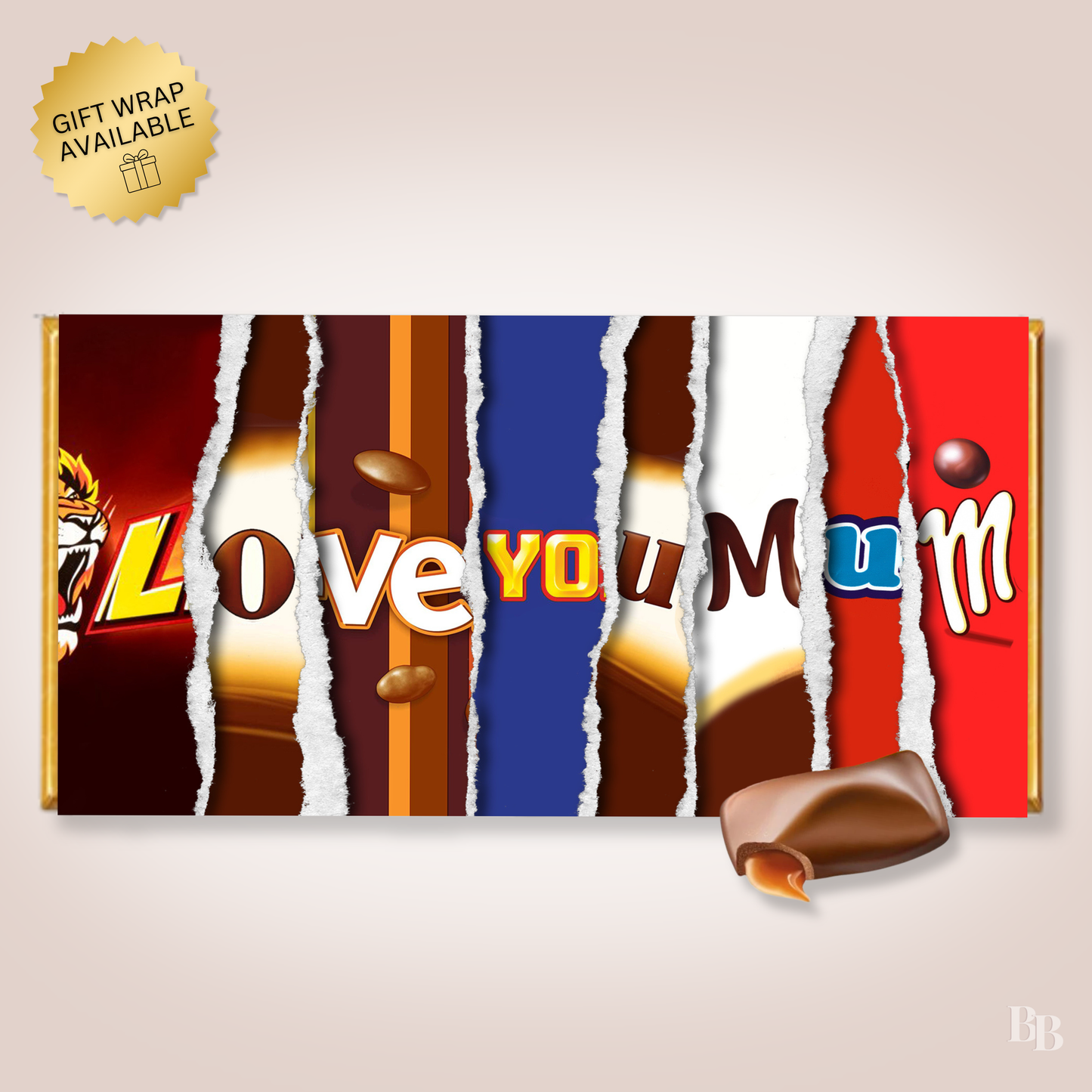 Love You Mum Galaxy Caramel Chocolate Bar