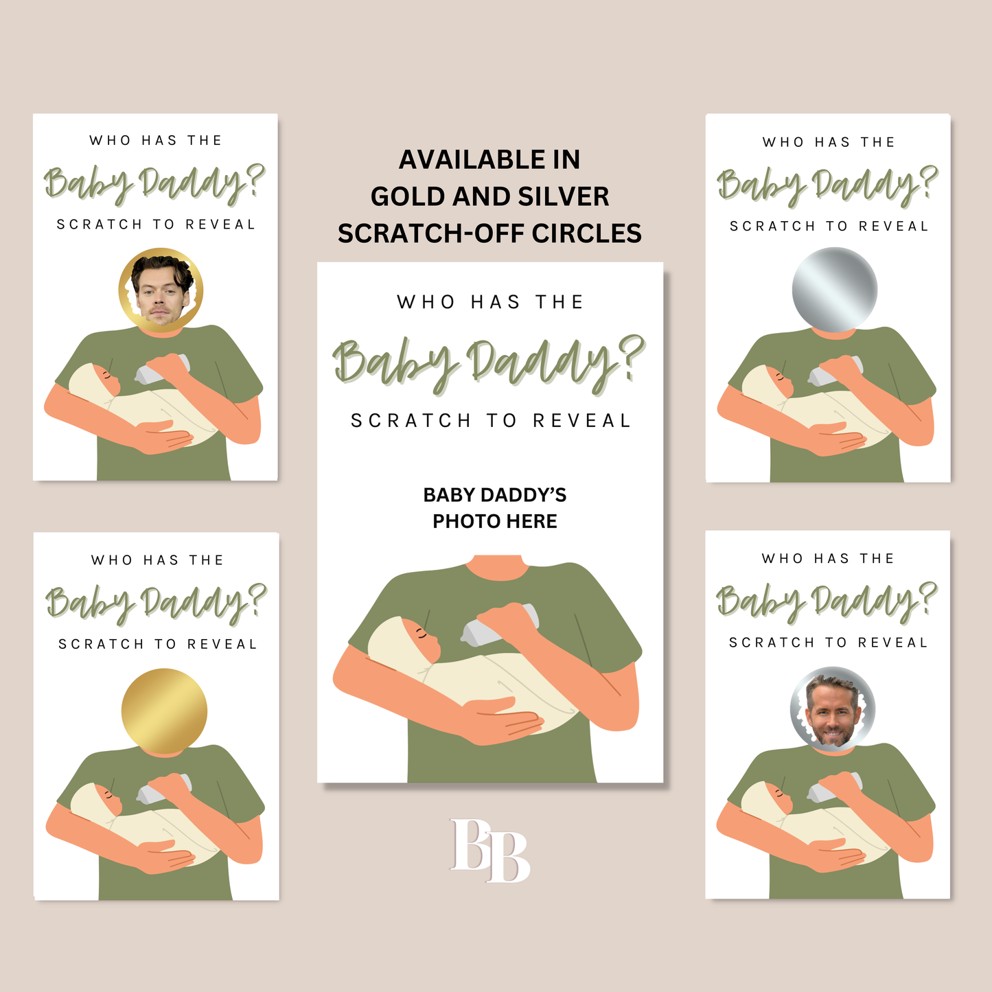 Green Baby Shower Party Game (Light)