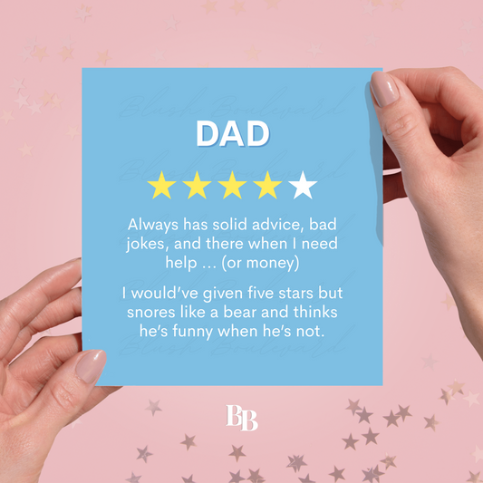 Dad Star Rating Card