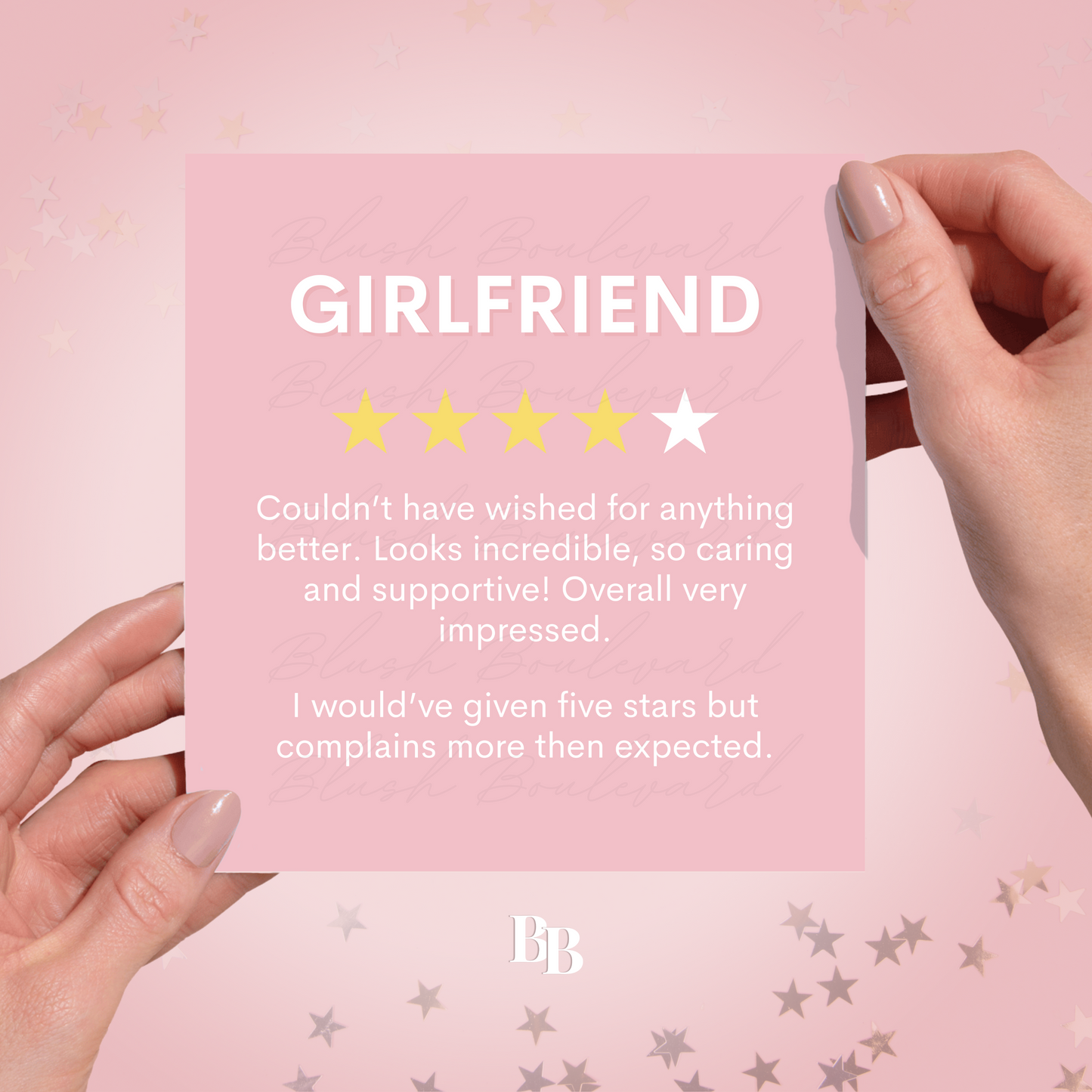 Girlfriend Star Rating Review Card