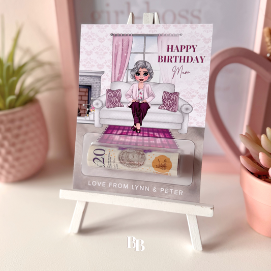 Older Woman Birthday Money Pouch
