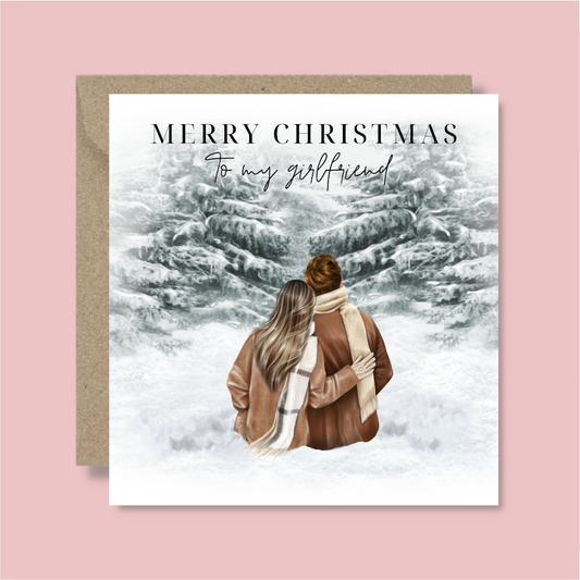 Personalised To My Girlfriend Christmas Card