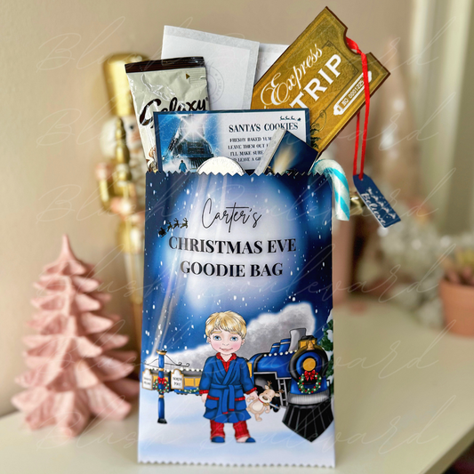 Personalised Polar Train Christmas Eve Goodie Bag