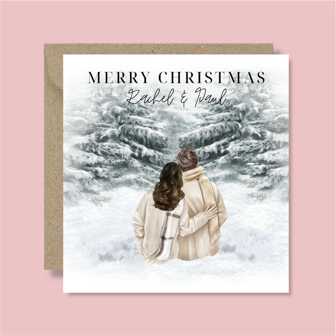 Personalised Couple Name Christmas Card