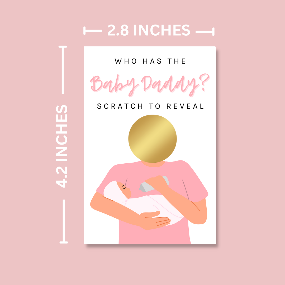 Pink Who Has The Baby Daddy? Baby Shower Party Game (Light)