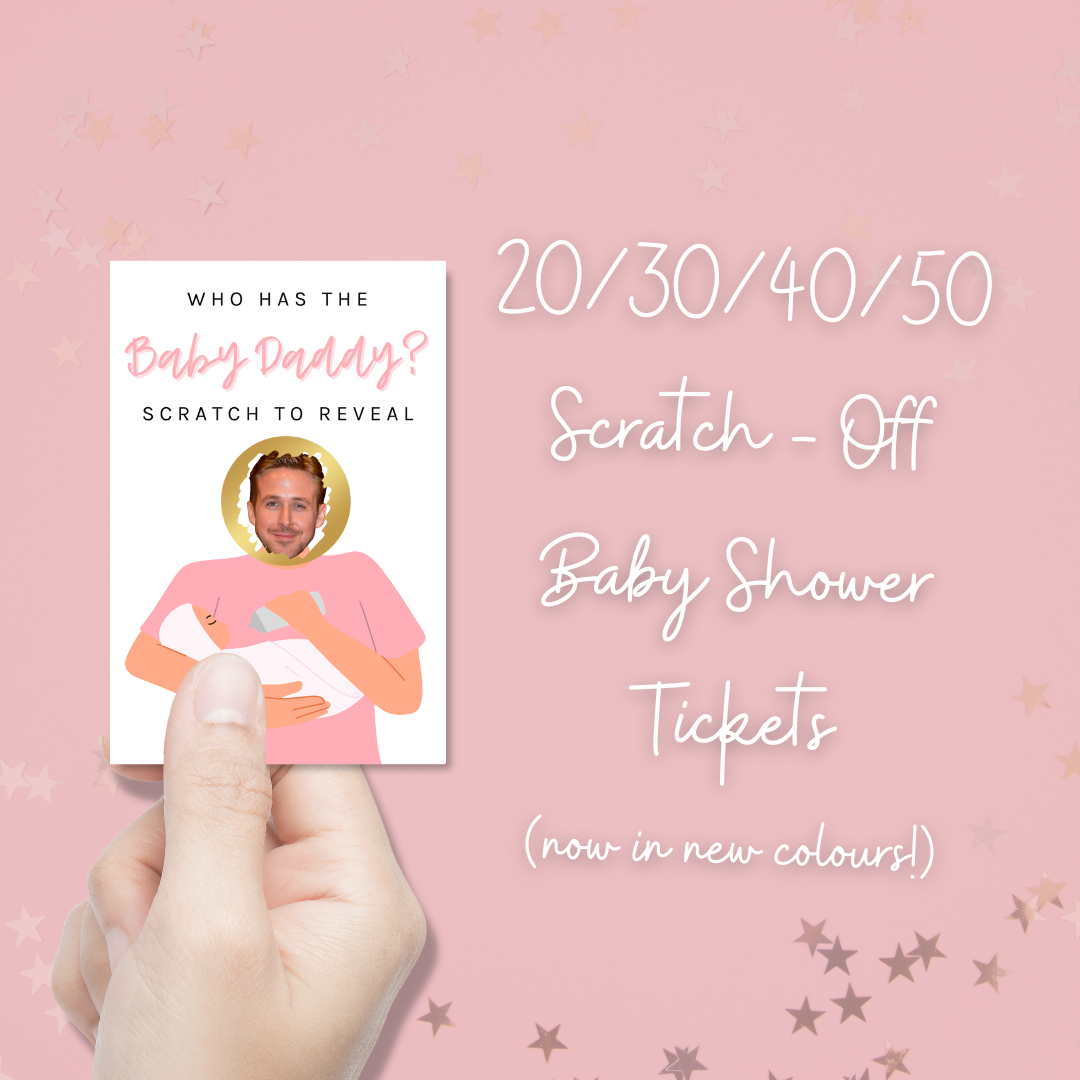 Pink Who Has The Baby Daddy? Baby Shower Party Game (Light)