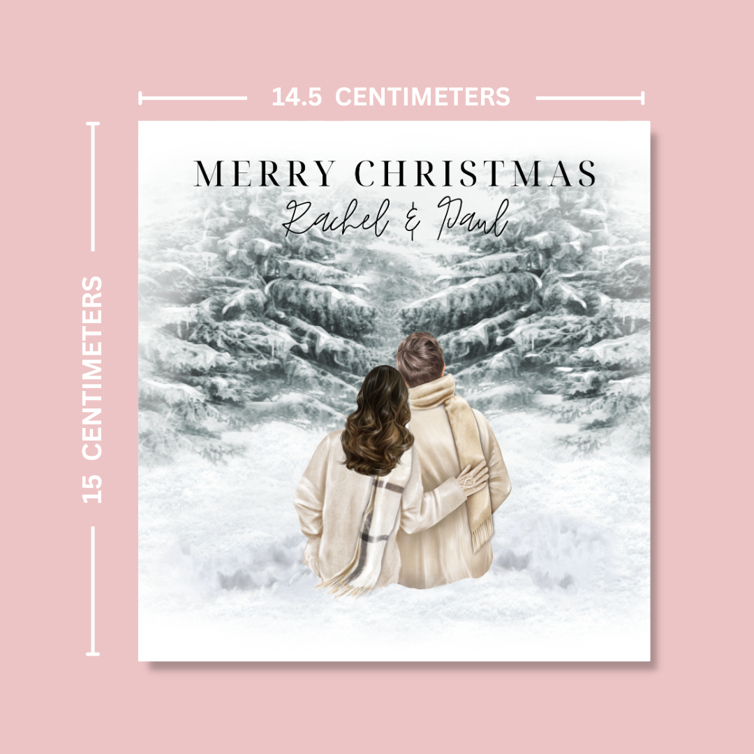 Personalised Couple Name Christmas Card