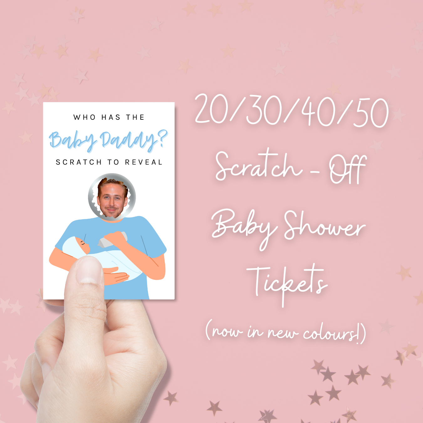 Blue Who Has The Baby Daddy? Baby Shower Party Game (Light)