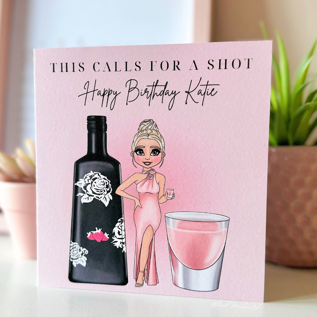 Personalised Tequila Rose Birthday Card