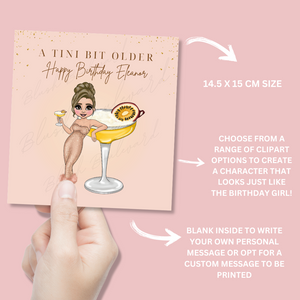 Personalised Passionfruit Martini Birthday Card