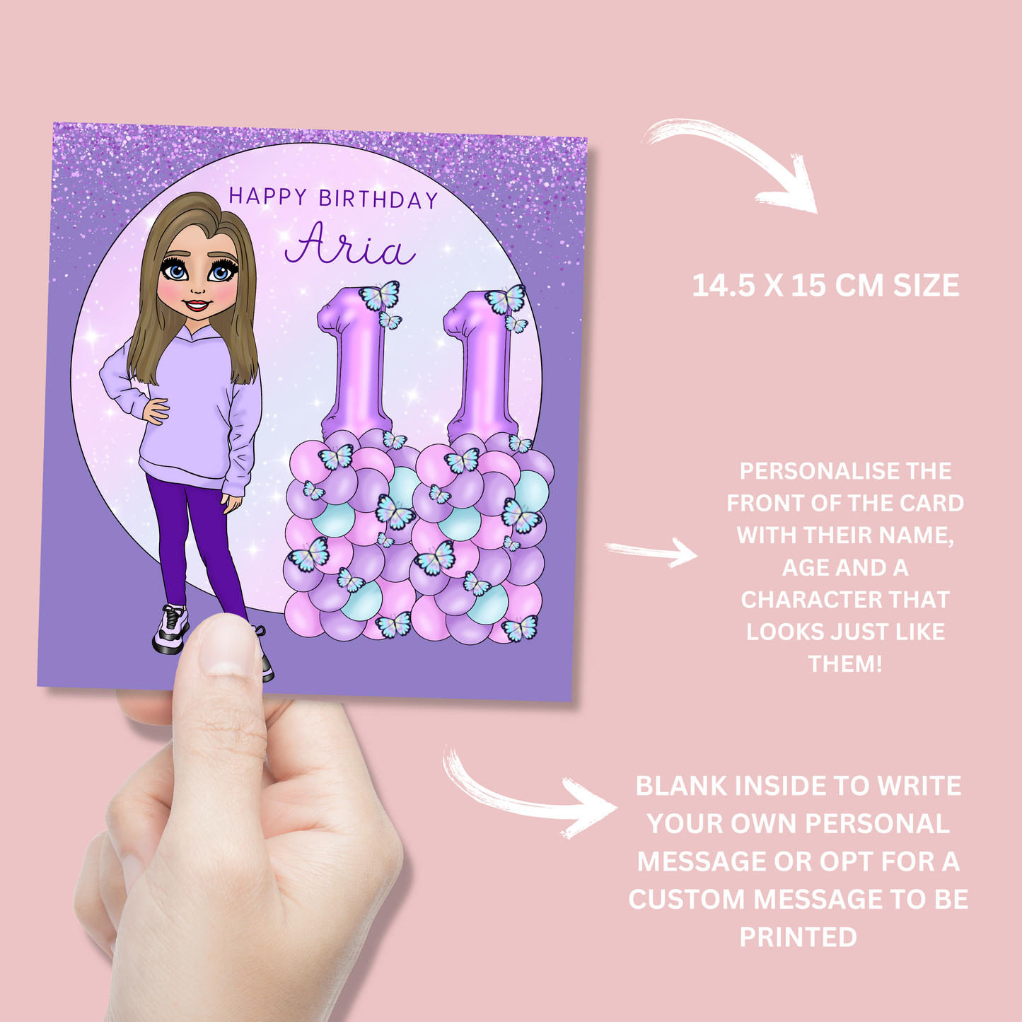 Personalised Butterfly Birthday Card