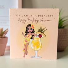 Load image into Gallery viewer, Personalised Pina Colada Birthday Card
