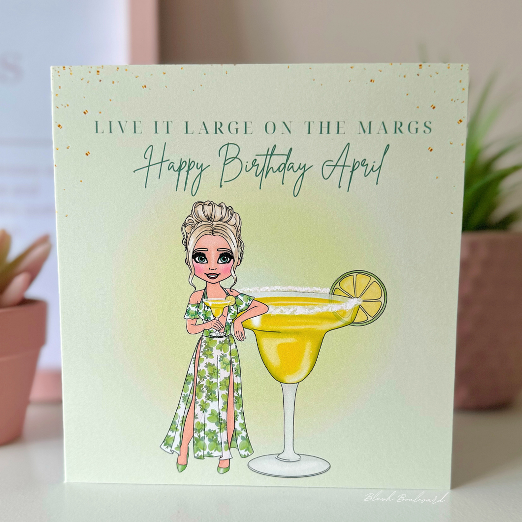 Personalised Margarita Birthday Card