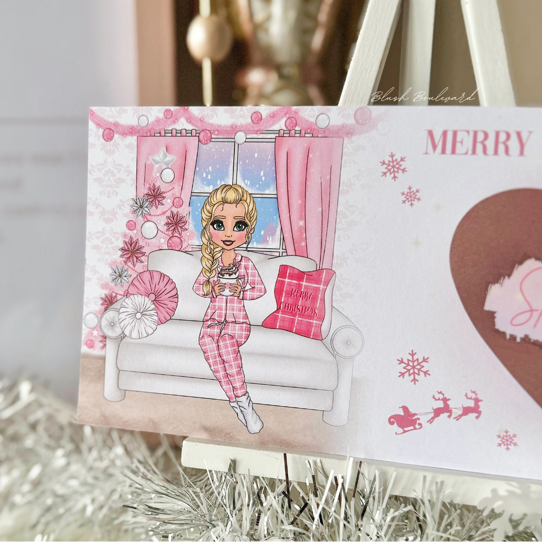 Personalised Pink Scratch Off Gift Christmas Ticket
