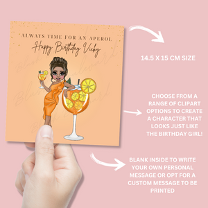 Personalised Aperol Spritz Birthday Card