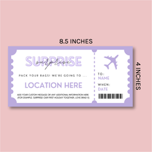 Load image into Gallery viewer, Personalised Boarding Pass Travel Ticket
